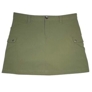 Eddie Bauer Women’s Olive Cargo Travex Flexion Athletic Hiking Skorts Size 8
